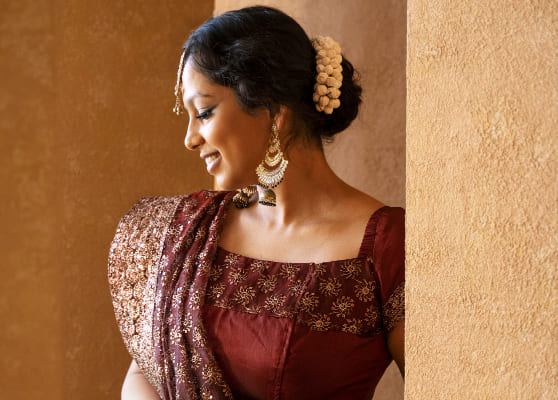 Saree Draping services Aavya Wellness salon